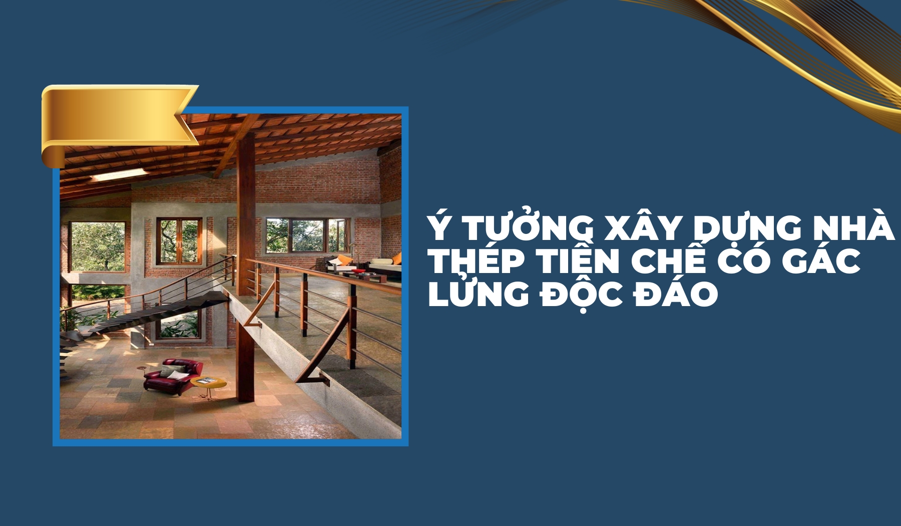 Mẫu nhà thép tiền chế có gác lửng