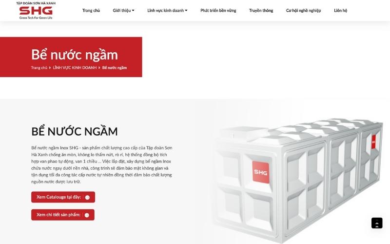 bể nước ngầm sơn hà xanh group