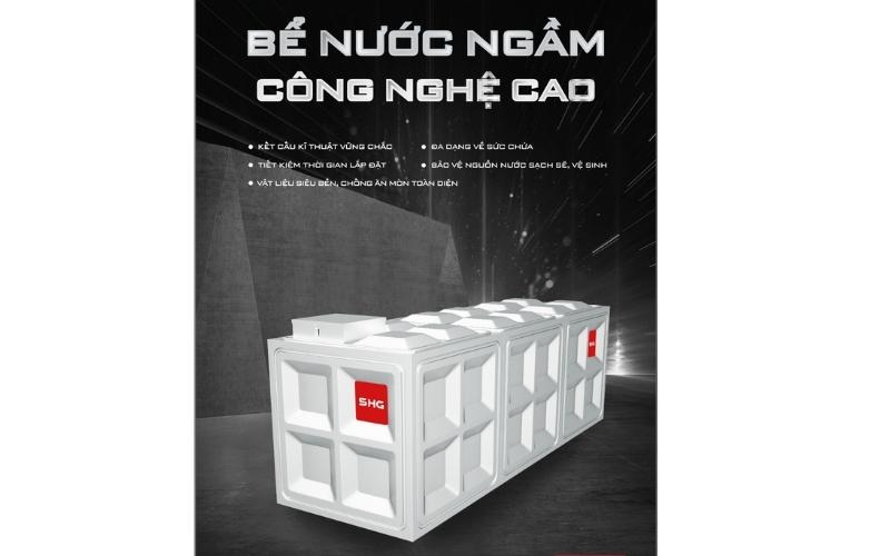 bể nước ngầm công nghiệp tập đoàn sơn hà xanh