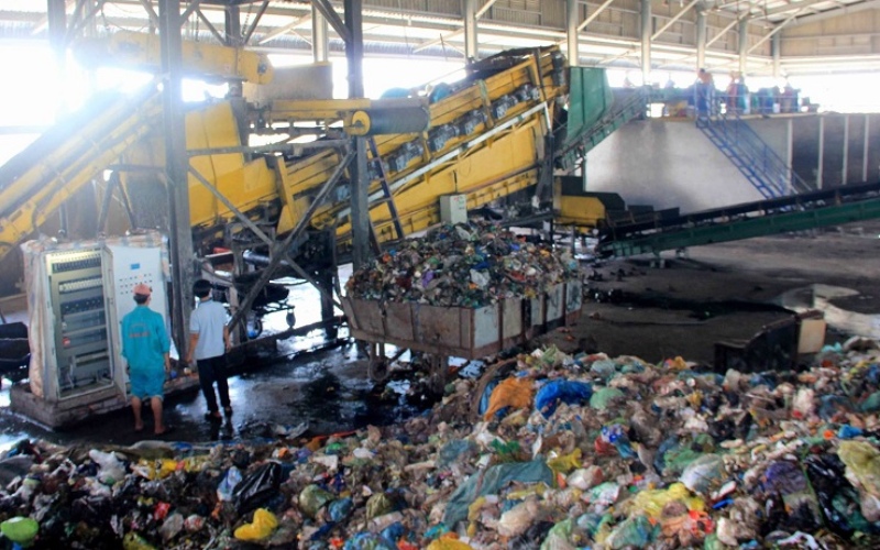 hệ thống xử lý rác khu công nghiệp Long Hậu