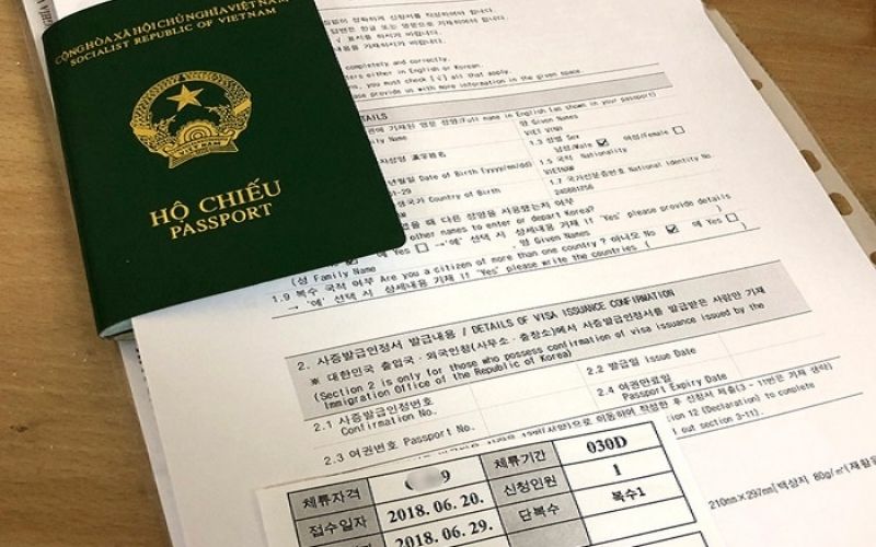 nộp xin visa e7