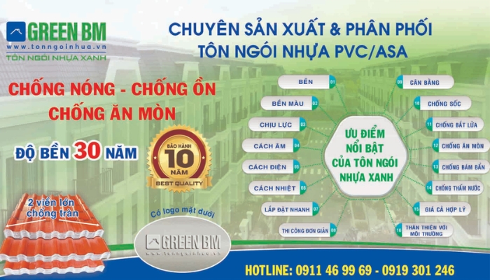 Đơn vị thi công mái tôn - GREEN BM