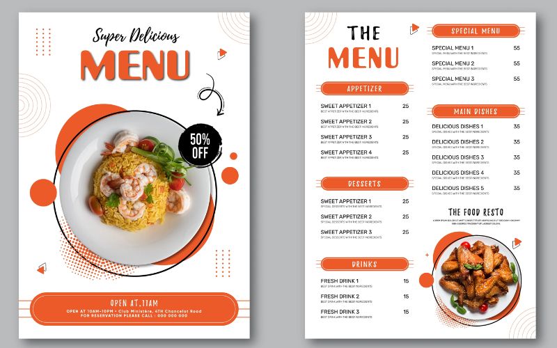 Công ty in menu Dấu Chân Việt