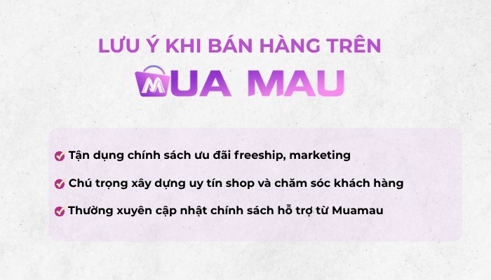 Lưu ý quan trọng