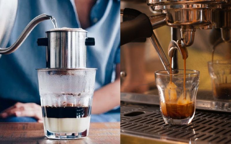 nên chọn cà phê pha phin hay pha máy