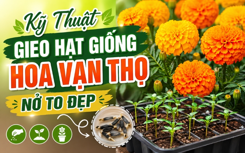 kỹ thuật gieo hạt giống hoa vạn thọ